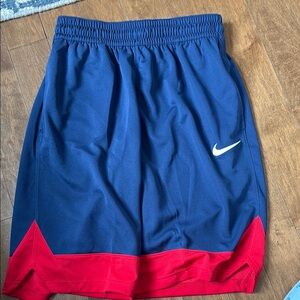 Nike Men's Navy and Red Athletic Shorts